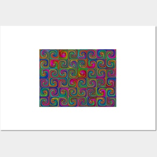 Vibrant Abstract Art Spirals Posters and Art